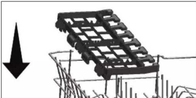 GRUNDIG GNVP4611C - Grille de service multifonction du panier supérieur - 3
