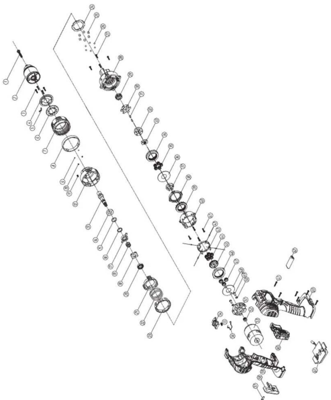Ferm CDM1147P - Exploded view - 1