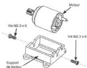 Moteur Vis M2.3 x 6 Vis M2.3 x 6 Support de moteur