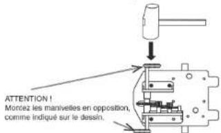 ATTENTION! Montez les manivelles en opposition, comme indiqué sur le dessin.