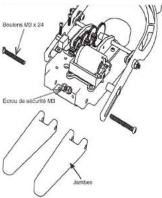 Boutors M3 x 24 Écrou de sécurité M3 Jambes
