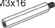 AREXX RA1PRO - Ecrou espaceur M3x16 - 1