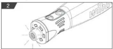 Wiha speedE - Ledlamp in- en uitschakelen - 1