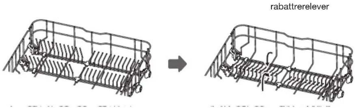 Pelgrim GVW301L - Rabattre les étagères du panier - 1