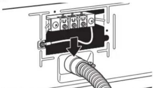 MAYTAG MED6500MBK - Fixer le cable à raccordement direct au serre-cables - 1