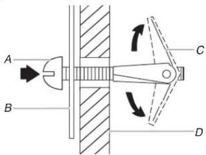 KITCHENAID KMMF330PBS - No Wall Studs at End Holes (Figure 1) - 3