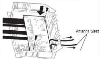 LIFT-MASTER 050ACTWFLK - Insert the antenna wires through - 1