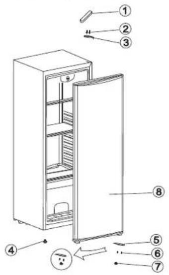 VEDETTE VCA182SW - Inversion du sens d'ouverture de la porte - 1