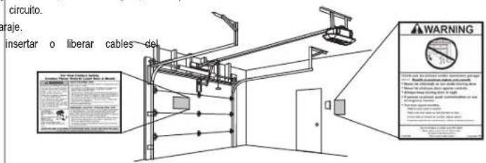 LIFT-MASTER 84504R - Pegue las etiquetas de advertencia - 1