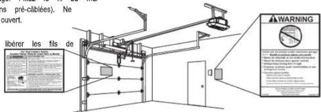 LIFT-MASTER 84504R - Fixer les étiquettesd'avertissement - 1