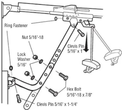 LIFT-MASTER 84504R - Connect the Door Arm to the Trolley - 9