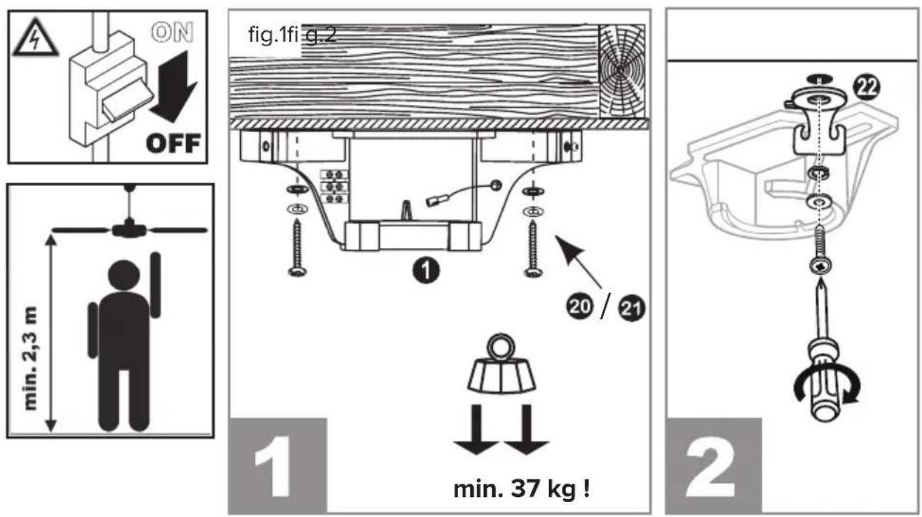 CasaFan Eco Genuino - Komponenty (Rysunek A, strona 30) - 3