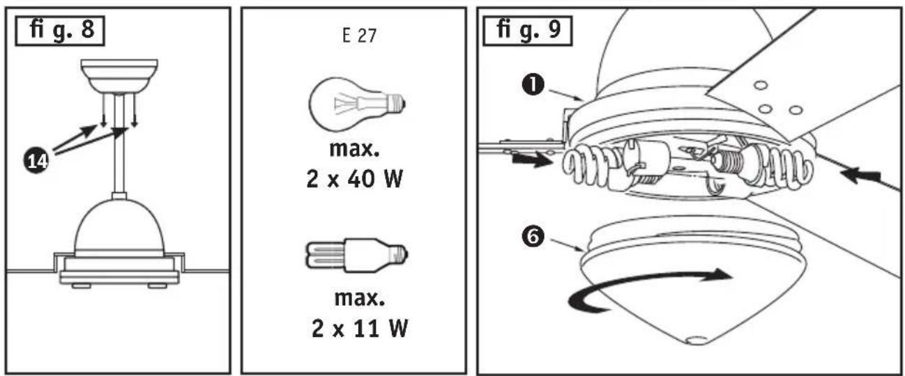 fi g. 8 14 E 27 max. 2 x 40 W max. 2 x 11 W fi g. 9 ① ⑥