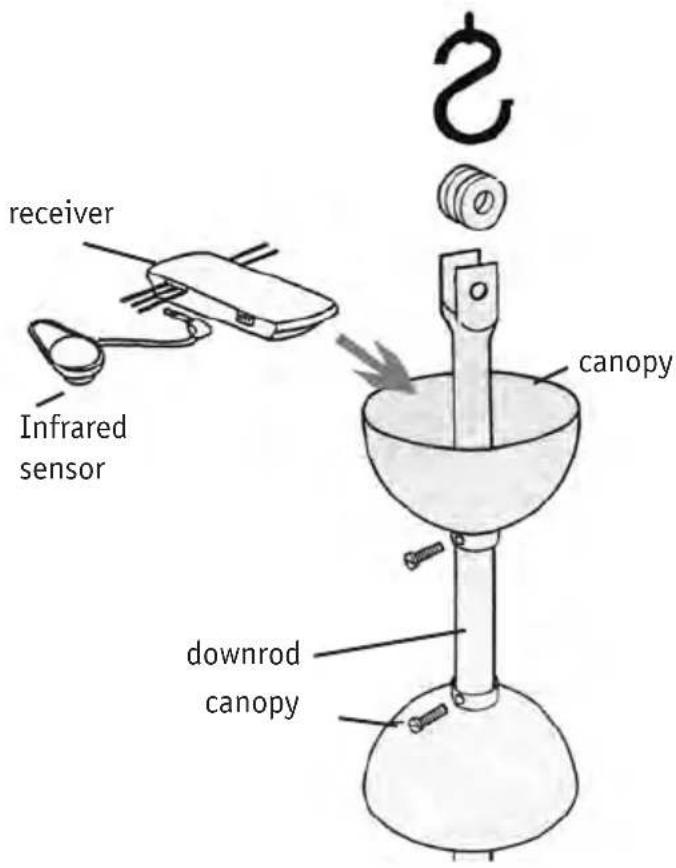CasaFan FBIR Basic - Positioning the remote control at Vortice ceiling fans of the NORDIK Series - 1