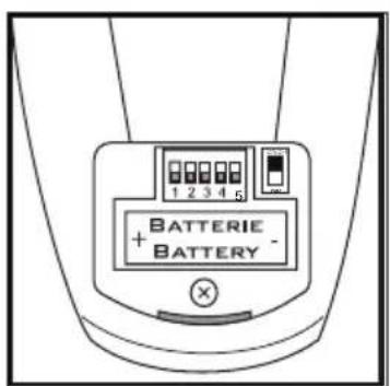 1 2 3 4 5 BATTERIE + BATTERY -