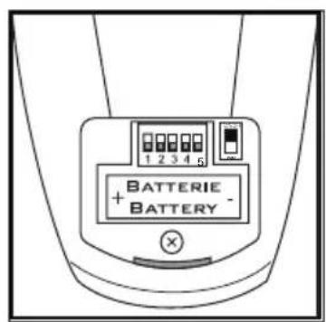 1 2 3 4 5 BATTERIE + BATTERY -