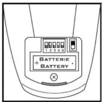 1 2 3 4 5 BATTERIE + BATTERY