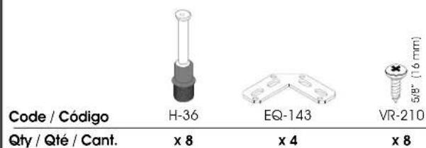 Bestar Harmony 5241139 - PRE-ASSEMBLY / PRE-ASSEMBLAGE / PREENSAMBLAJE PEDESTAL / CAISSON / PEDESTAL - 1