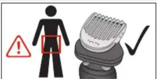 Safety warning illustration showing a person holding a warning sign and a device with checkmark, likely from a safety or hazard prevention context.