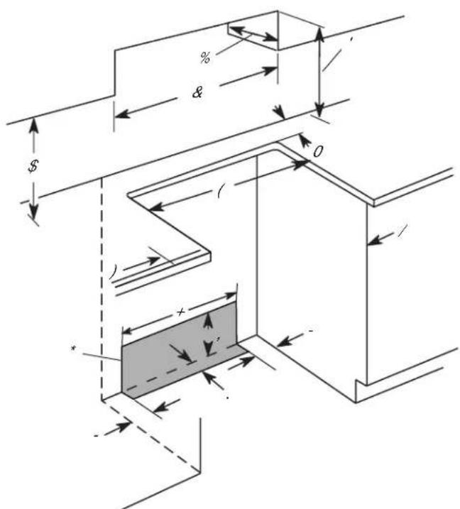 JENN-AIR JDS1450ML - Dimensions de l'armoire - 1