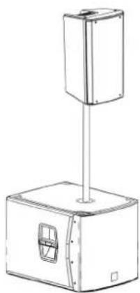 DB Technologies Opera 10 - INSTALLAZIONE SU SUBWOOFER CON PALO - 1