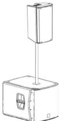 DB Technologies Opera 10 - INSTALLATION ON SUBWOOFER WITH POLE - 1