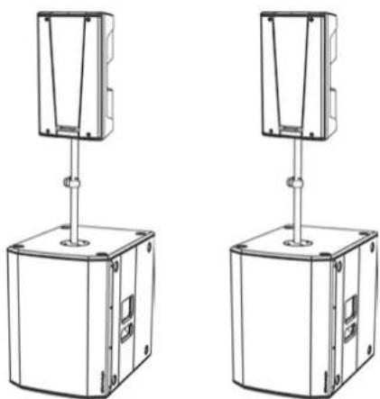 DB Technologies BHype 12 - UTILISATION AVEC ENCEINTE EN STACK - 1