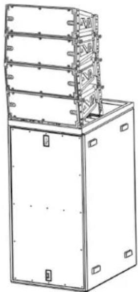 DB Technologies DVA K5 - CONFIGURAZIONE STACKED SU SUBWOOFER TRAMITE FLY-BAR - 2