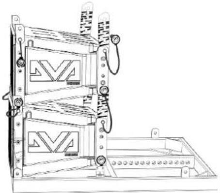 DB Technologies DVA K5 - STACKED INSTALLATION ON SUBWOOFER THROUGH A FLY-BAR - 2