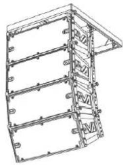 DB Technologies DVA K5 - CONFIGURAZIONE STACKED SU SUBWOOFER TRAMITE FLY-BAR - 4