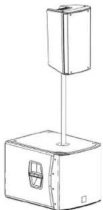 DB Technologies Opera 15 - INSTALLATION ON SUBWOOFER WITH POLE - 1
