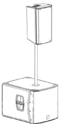 DB Technologies Opera 12 - INSTALLATION AUF EINEM SUBWOOFER MIT PFOSTEN - 2