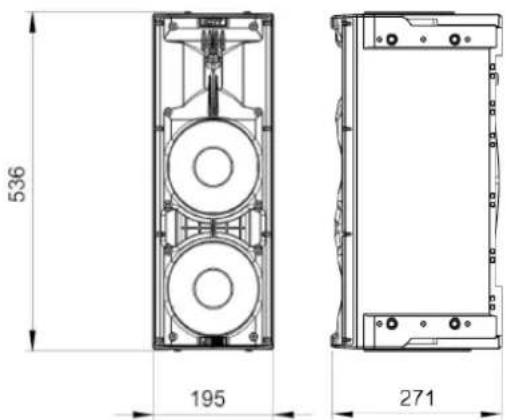DB Technologies Ingenia IG1T - DIMENSIONI - 1