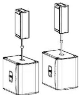 DB Technologies Ingenia IG1T - INSTALLATION ON SUBWOOFER WITH POLE - 1