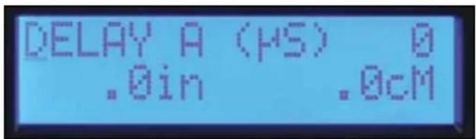 DELAY A (μS) 0 .0in .0cM