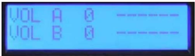 VOL A 0 ---- VOL B 0 ----