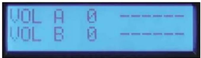 VOL A 0 ---- VOL B 0 ----