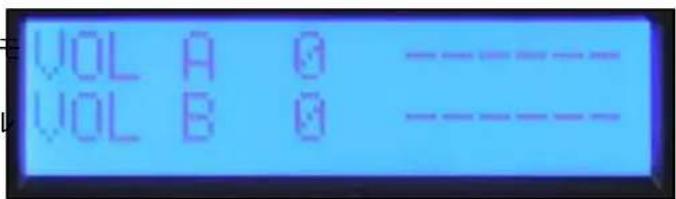 VOL A 0 ---- VOL B 0 ----