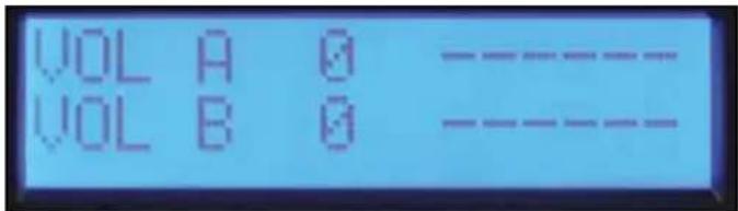 VOL A 0 ---- VOL B 0 ----