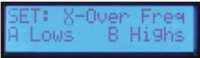 SET: X-Over Free A Lows B Highs