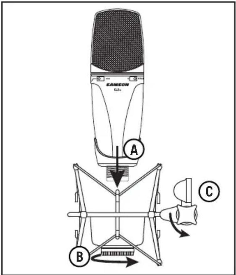 SAMSON CL8a - Soporte araña (shockmount) SPO1 opcional - 1