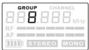 LD Systems MEI 100 G2 B6 - Opcje wyświetlacza LCD: - 1