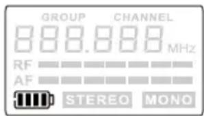 LD Systems MEI 100 G2 B6 - Wybór grupy częstotliwości (GROUP) i/lub kanału (CHANNEL): - 1