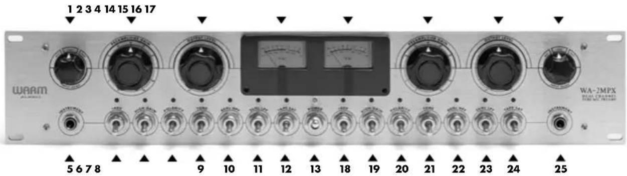 Warm Audio WA2MPX - WA-2MPX - FRONT PANEL [DUAL-CHANNEL] - 1