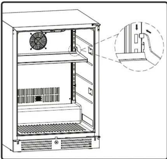 Zephyr Presrv PRR24C01ASOD - Retrait des étagères en verre - 1