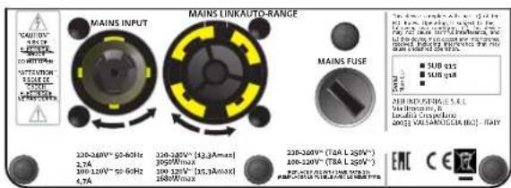 DB Technologies SUB 915 - CARACTÉRISTIQUES DE LA SECTION D'AMPLIFICATION ET DE CONTRÔLE - 1