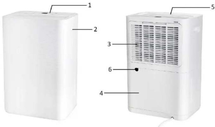 Emerio DH128153 - BESCHREIBUNG DER TEILE - 1