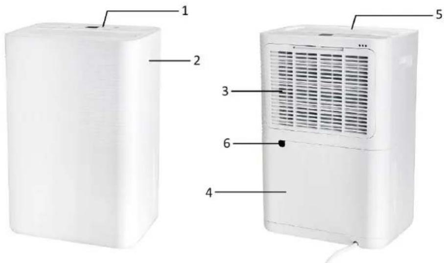 Emerio DH128153 - DESCRIPTION DES PIECES - 1