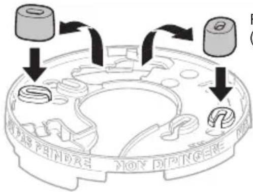 HAGER TG500C - Optional locking of the detector on the mounting base (Fig B). - 1