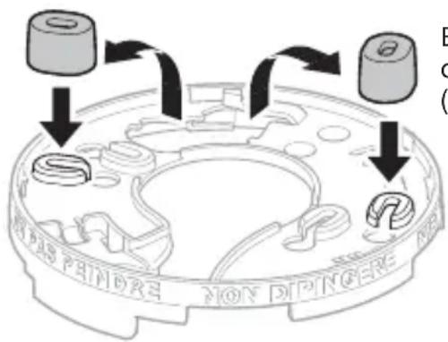 HAGER TG500B - Verrouillage optionnel du détecteur sur le socle de fi xation (Fig. B) - 1